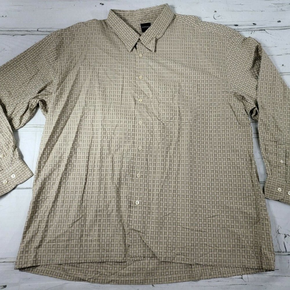 Vintage 90's Deadstock Zanzara Mens 4XL Cotton Long Sleeve Shirt NWT $115